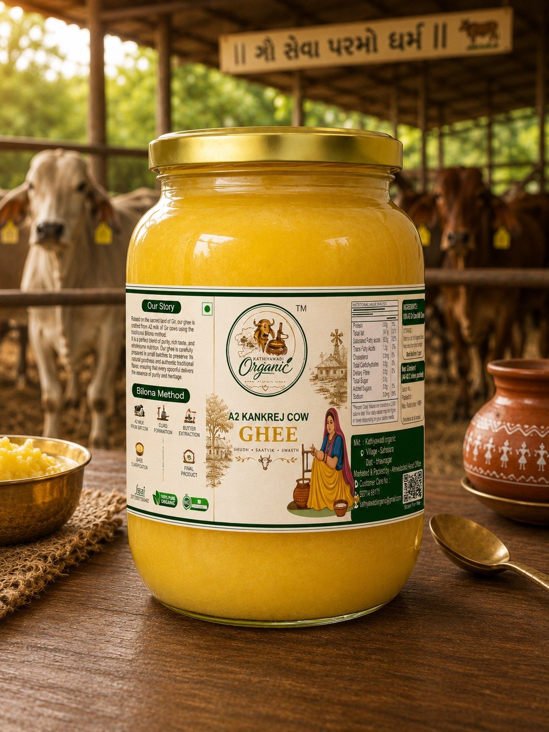 A2 Kankrej Cow Ghee 1 litter